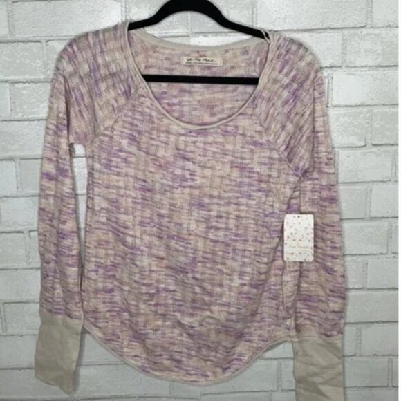 NWT Free People Spaced Out Long Sleeved Knit Top - Picture 2 of 10